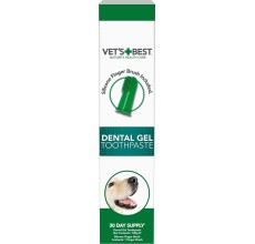 Vets Best Dental Gel 100g with Silicone Finger Brush
