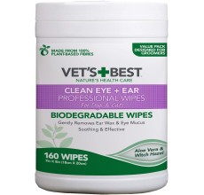 Vet’s Best Ear & Eye Wipes – 160 Pack