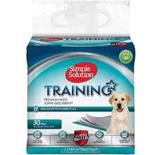 Simple Solution Premium Dog and Puppy Training Pads, Pack of 30