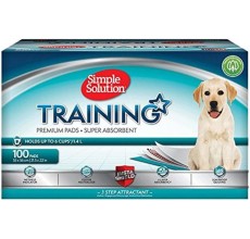Simple Solution Premium Dog and Puppy Training Pads, Pack of 100