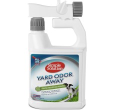 Simple Solution Yard Odor Away, Outdoor Odor Eliminator, Pet Odor Remover for Lawn and Yard, Hose Spray Attachment Ideal for Multi Surface Outdoor Use, 32 Ounces