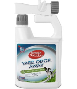 Simple Solution Yard Odor Away,  Outdoor Odor Eliminator, Pet Odor Remover for Lawn and Yard, Hose Spray Attachment Ideal for Multi Surface Outdoor Use, 32 Ounces