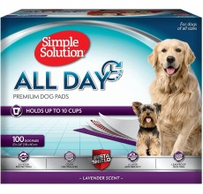 Simple Solution All Day Premium Dog Pads, Lavender Scent, 23″ x 24″ – Pack of 100