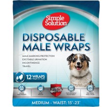 Simple Solution Disposable Male Dog Wraps - M