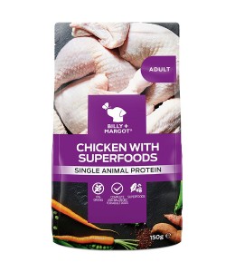 Billy & Margot Adult Chicken with Superfoods Pouch  - 150gm