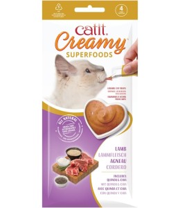 Catit Creamy Superfood Treats, Lamb Recipe with Quinoa & Chia, 12pk