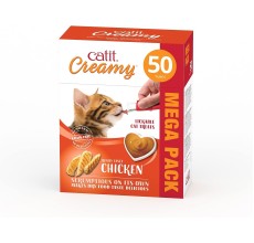 Catit Creamy Treats Mega Pack Chicken, 50 tubes/box