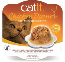 Catit Chicken Dinner, Beef & Pumpkin 80 g, 6pcs