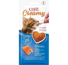 CatIt Creamy Lickable Treats - Salmon & Prawns - 12 Pack