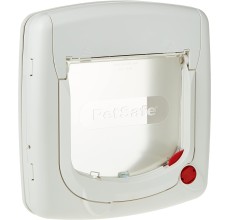 Pet Safe 4 Way Locking Deluxe Cat Flap - White