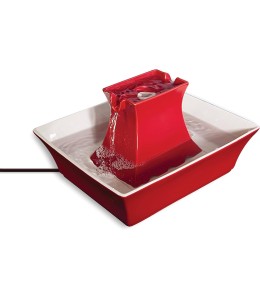 Drinkwell Pagoda Pet Fountain Red