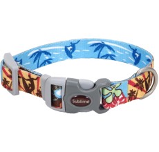 Coastal 3/4in Sublime Dog Collar Surf,Sun and Beach Small/Medium