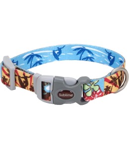 Coastal 3/4in Sublime Dog Collar Surf,Sun and Beach Small/Medium