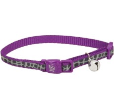 Coastal 3/8 Safe Cat Lazer Black Reflective Adj. Break Away Collar Orange Paw