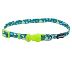 Coastal Pal Adj Collar Green Dot