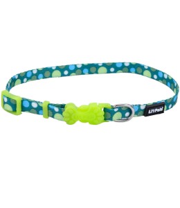 Coastal Pal Adj Collar Green Dot