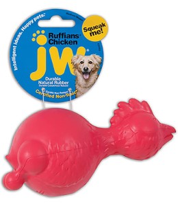 PETMATE JW RUFFIANS CHICKEN TOY (Color Mayvary)