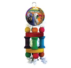 Woodpecker Bird Toy Bell Cage With Bell 26*7.5 Cms