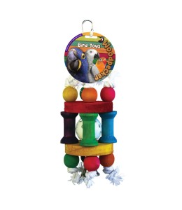 Woodpecker Bird Toy Bell Cage With Bell 26*7.5 Cms