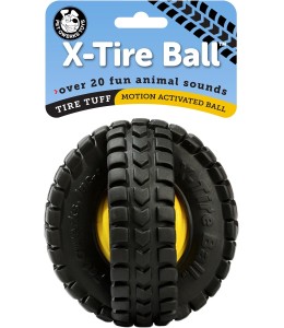 Petmate 5" Medium Animal Sounds X-Tire Ball