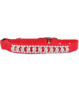 Petmate RED BILING ELASTIC CAT COLLAR