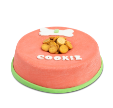 Doggy-Bowl Cake for Dogs (Pink)