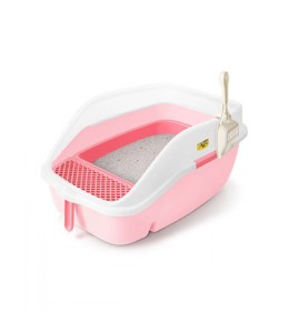 CatIdea Luxury Open Cat Litter Station with Sifter-Pink