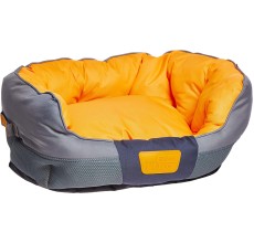 GIGWI Place Soft Bed Canvas, TPR Gray & Orange Medium