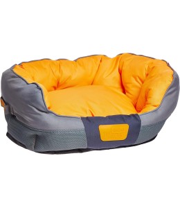 GIGWI Place Soft Bed Canvas, TPR Gray & Orange Medium