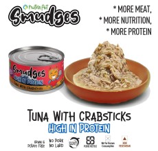 Smudges Adult Cat Tuna with Crabsticks in Gravy 80g