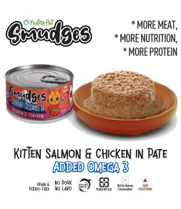 Smudges Kitten Salmon Pate Mixed with Shredded Chicken 60g