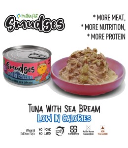 Smudges Adult Cat Tuna Flakes With Sea Bream in Soft Jelly 80g