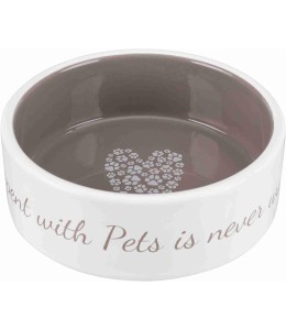 Trixie Pet'S Home Light Blue Ceramic Bowl For Dogs-300Ml/Taupe