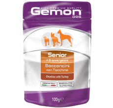 Gemon Dog Wet Food - Pouches Senior Turkey 100gm