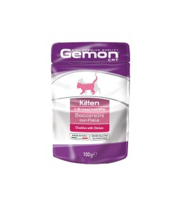 Gemon Cat Wet Food - Pouches Kitten with Chicken 100gm