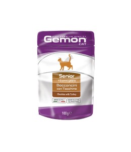 Gemon Cat Wet Food - Pouches Sterelized with Turkey 100gm