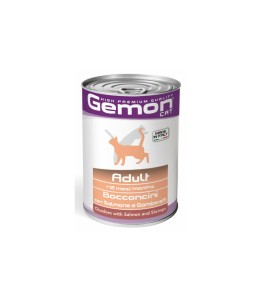Gemon Cat Wet Food - Chunkies Adult with Salmon and Shrimps 415gm
