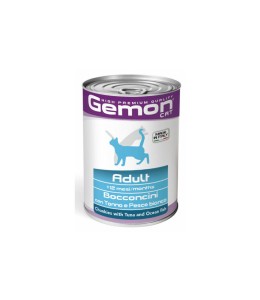 Gemon Cat Wet Food - Chunkies Sterelized with Tuna and Ocean fish 415gm