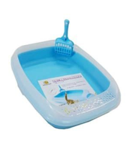 Nutrapet Cat Toilet Little Cat Litter Box Blue 46*36.6*11 cm