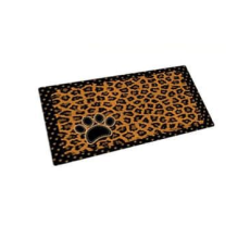 Drymate Tan Leopard Pet Bowl Place Mat 12 x 20 inches