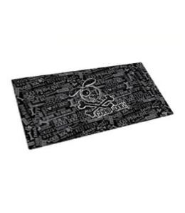 Drymate Good Dog Cross Bones - Black Dog Bowl Place Mat 16 x 28 inches