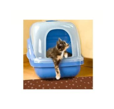 Drymate Brown Stripe Tan Paw Cat Litter Mat 28 x 36 inches