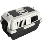 Nutrapet Dog and Cat Carrier Box Closed Top Dark Grey L55CmsX W33Cms X H30 Cms