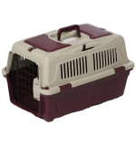 Nutrapet Dog Cat Carrier Box Closed Top Dark Red L55CmsX W33Cms X H30 Cms