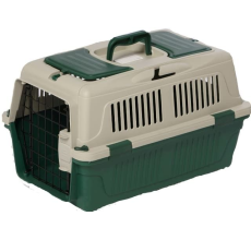 Nutrapet Dog Cat Carrier Box Closed Top Dark Green L57Cms X W37Cms X H35 Cms