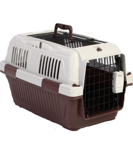 Nutrapet Dog Cat Carrier Open Grill Top Dark Red Box L50Cms X W33Cms X H29 Cms