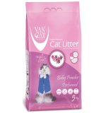Van Cat White Bentonite Clumping Cat Litter Baby Powder 5Kg