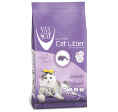 Van Cat White Bentonite Clumping Cat Litter Lavender 5Kg Cat Litter