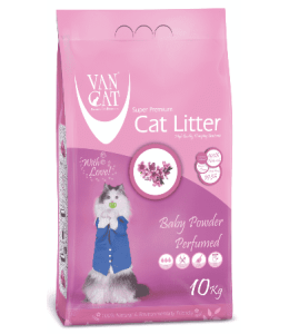 Van Cat White Bentonite Clumping Cat Litter Baby Powder 10Kg