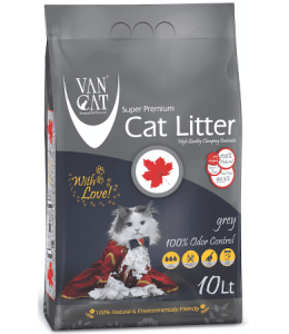 Van Cat White Bentonite Clumping Cat Litter Grey 10Kg
